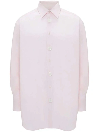 Jw Anderson Anchor-embroidered Cotton Shirt In White