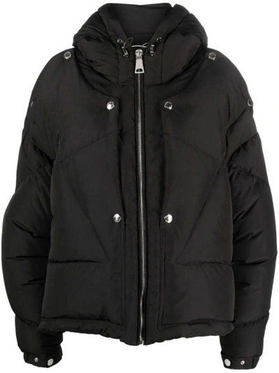 Khrisjoy Hooded Zip-up Padded Jacket In Black