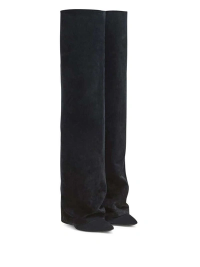 BALMAIN BALMAIN ARIEL SUEDE KNEE-HIGH BOOTS