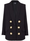Balmain Button-fastening Double-breasted Jacket In Black