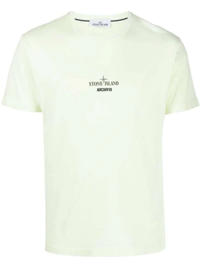 Stone Island Graphic-print T-shirt In Light Green