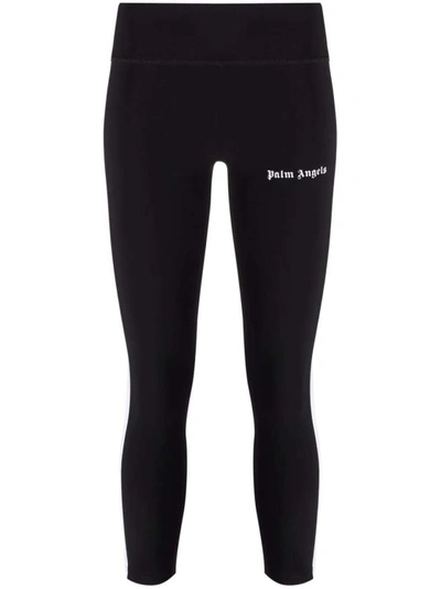 Palm Angels Logo-print Leg Performance Leggings In Black