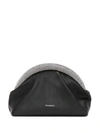 Jw Anderson J.w. Anderson Bumper-clutch Crystal-embellished Mini Bag In Black
