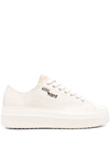 ISABEL MARANT AUSTEN LOGO-PRINT FLATFORM SNEAKERS