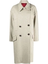 Isabel Marant Oversized Double-breasted Coat In Neutral