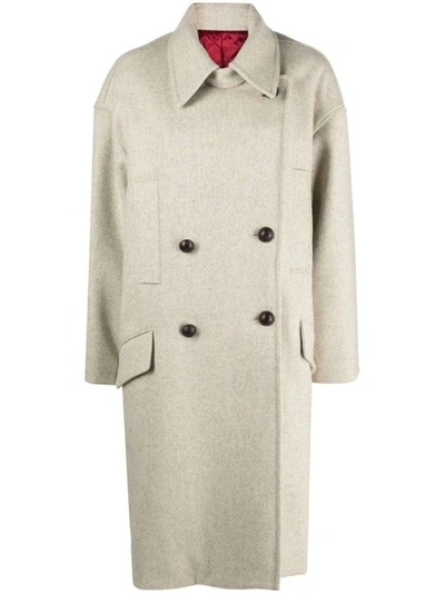 Isabel Marant Oversized Double-breasted Coat In Sand