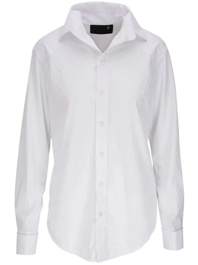 R13 Button-down Long-sleeved Shirt In White