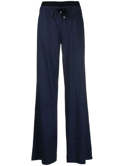 Lorena Antoniazzi Wide-leg Drawstring-waist Trousers In Black