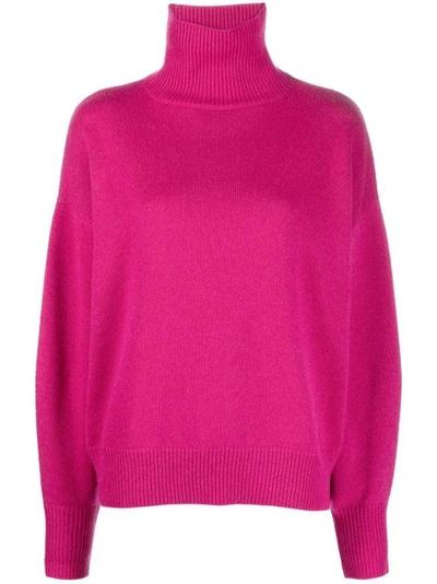 Isabel Marant Roll-neck Cashmere Jumper In Pink