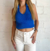 DAY + MOON PLAY IT RIGHT CROP TOP IN BLUE