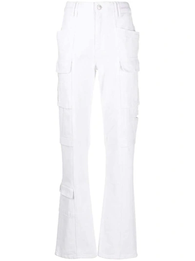 ISABEL MARANT CARGO POCKET STRAIGHT-LEG DENIM JEANS