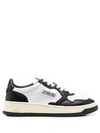 Autry Classic White Sneakers With Leather Detailing In White