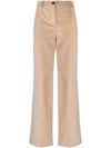 Lorena Antoniazzi Corduroy High-waist Wide-leg Trousers In Neutrals