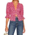 FREE PEOPLE I FOUND YOU PRINTED TOP IN PINK