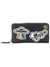 GUCCI WALLET WITH EMBROIDERIES,474584CAONX12234585
