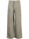 AMI ALEXANDRE MATTIUSSI WIDE-LEG FLARED TROUSERS