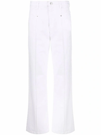 ISABEL MARANT STRAIGHT-LEG WHITE TROUSERS