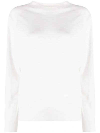 Peserico Long-sleeve Knitted Jumper In White