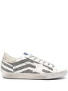 Golden Goose Super-star Flag-motif Low-top Sneakers In White