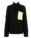 JW ANDERSON LOGO-EMBROIDERED ROLL-NECK JUMPER