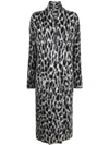 Zadig & Voltaire Leopard-print Cardigan Coat In Grey
