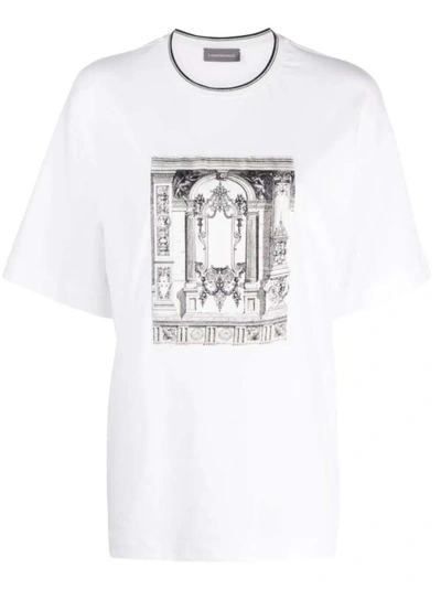 Lorena Antoniazzi Illustration-print Crew-neck T-shirt In White