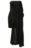 Jw Anderson Deconstructed-coat Strapless Minidress In Black