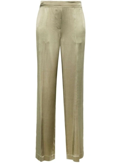 Joseph Tova Silk Trousers In Green