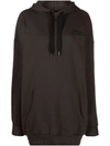 Isabel Marant Solena Logo-embroidered Oversized Hoodie In Black