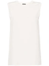 Joseph Silk Stretch Tank Top In White