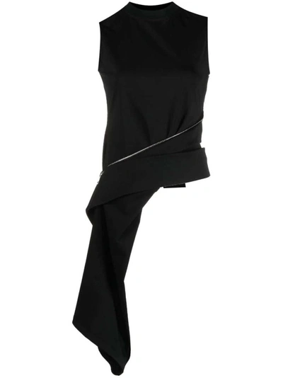 Jw Anderson Zip-detail Sleeveless Top In Black