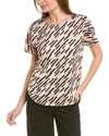 Anne Klein Bateau Blouse In Multi
