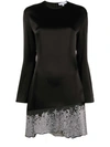 Jw Anderson J.w. Anderson Glitter-embellished Satin Minidress In Black