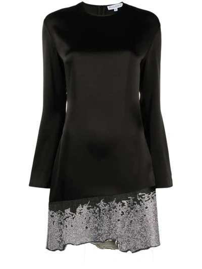 JW ANDERSON J. W. ANDERSON GLITTER-EMBELLISHED SATIN MINIDRESS