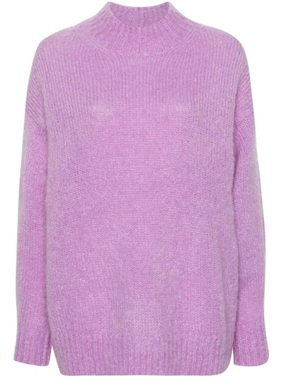 Isabel Marant Idol Ribbed Knitwear Jumper In Purple