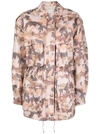 Isabel Marant Elize Camouflage-print Cotton-twill Jacket In Neutrals