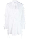 MSGM BOW-EMBELLISHED COTTON SHIRTDRESS