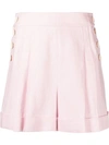 Zimmermann High-waisted Linen Shorts In Neutrals