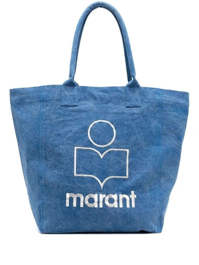 Isabel Marant Logo-print Tote Bag In Blue