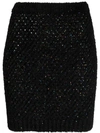 Balmain Sequin-embellished High-waist Miniskirt In Black