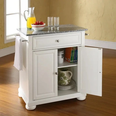 Crosley Furniture Cambridge White Granite Top Portable Kitchen Island/cart
