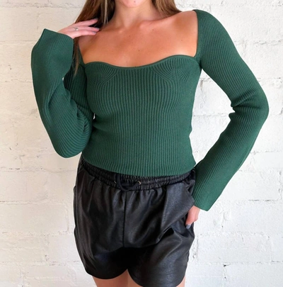 Olivaceous Evergreen Top In Green