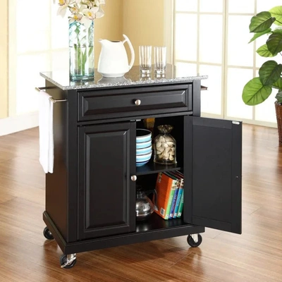 CROSLEY FURNITURE COMPACT GRANITE TOP KITCHEN CART
