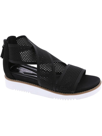 Easy Spirit Women's Wander Round Toe Strappy Casual Sandals In Black