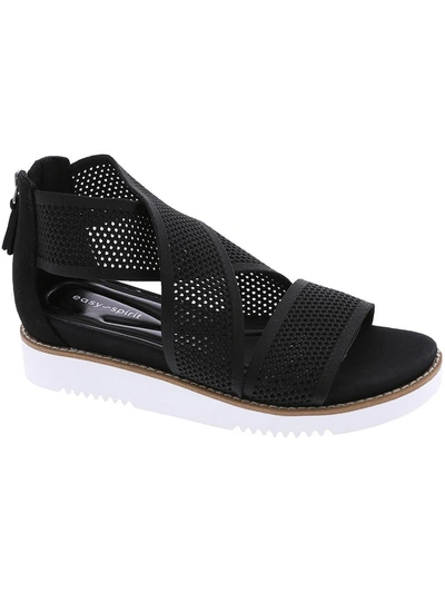 Easy Spirit Women's Wander Lightweight Strappy Flat Sandals In Black