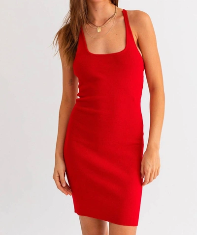 Le Lis Sleeveless Knit Dress In Red