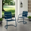 CROSLEY FURNITURE BRIGHTON RETRO METAL CHAIR, SET OF 2