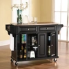 CROSLEY FURNITURE FULL SIZE KITCHEN CART WITH STAINLESS STEEL TOP