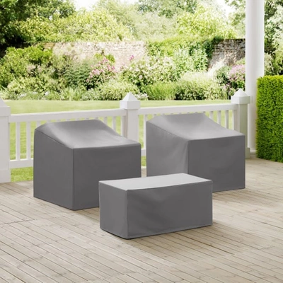 Crosley Furniture 3 Pc Furniture Cover Set In Gray