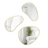 UMBRA HUBBA PEBBLE MIRRORS, SET OF 3, BRASS